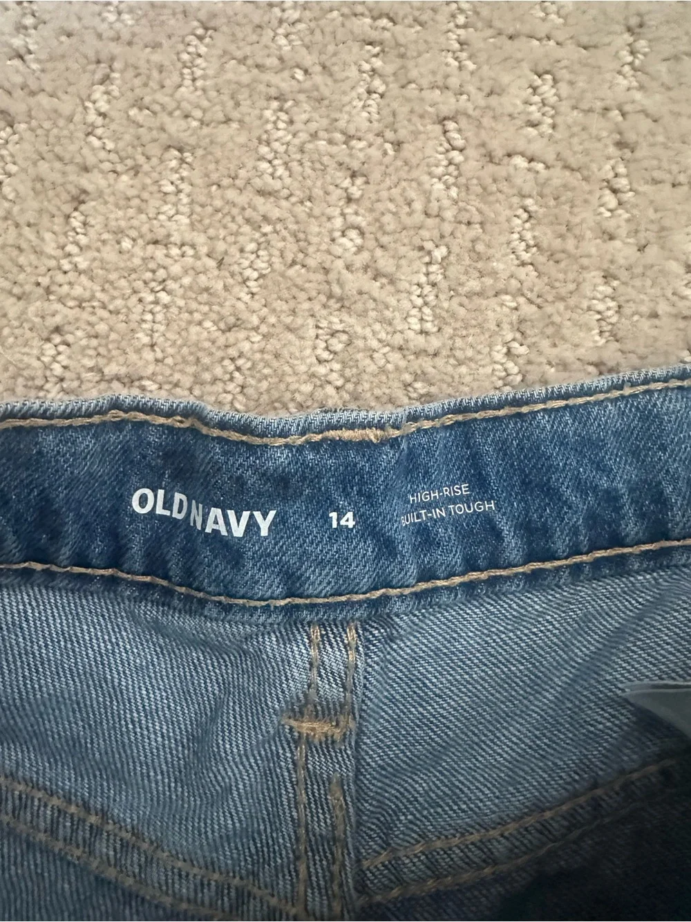 Old Navy Light Blue Denim Shorts with Embroidered Daisies